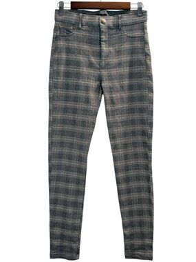 Hunter & Brown Plaid Dress Pants, Tapered Legs, Juniors Size M